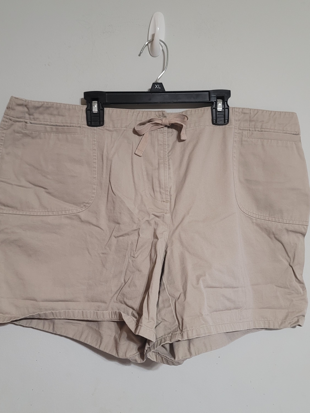 liz & co. Tan Drawstring Utility Shorts Sz 18 Xl 1x